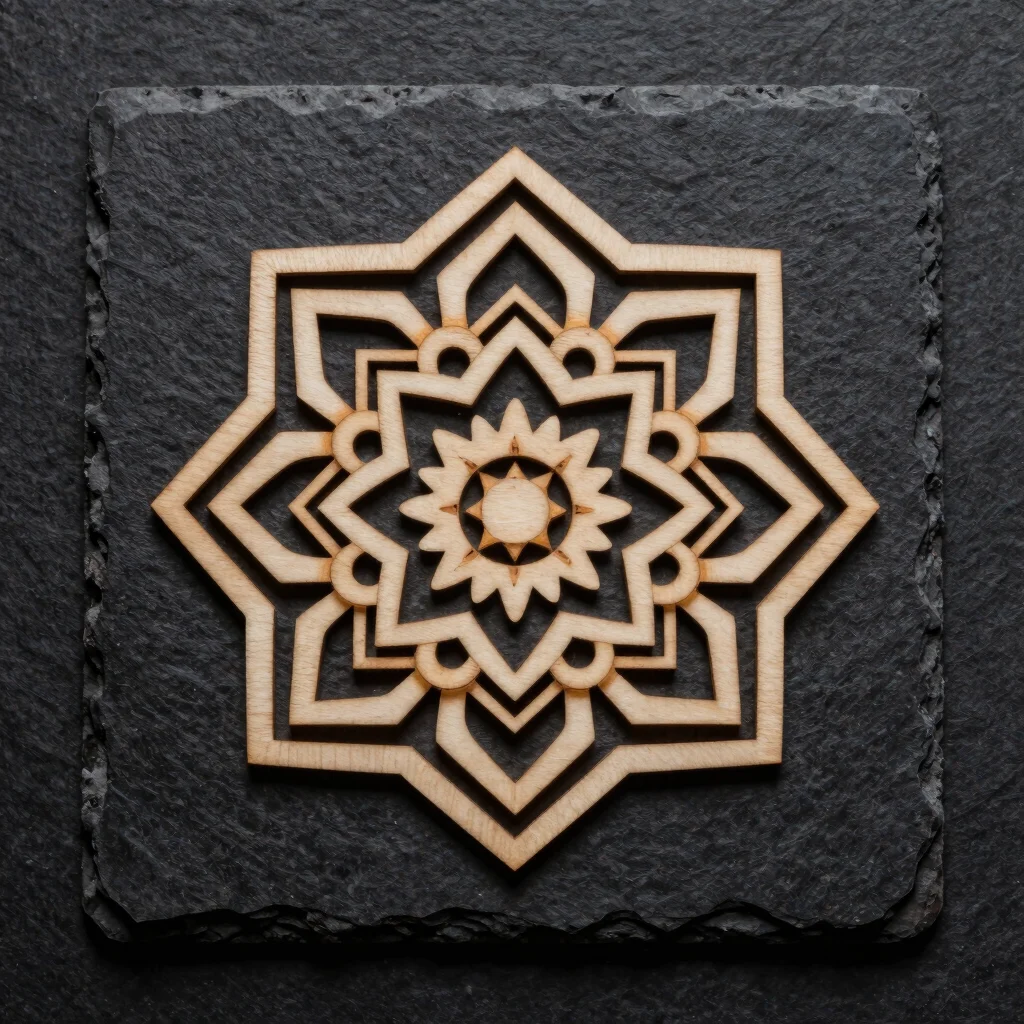 Sacred Mandala Laser-Cut Wooden Wall Decor