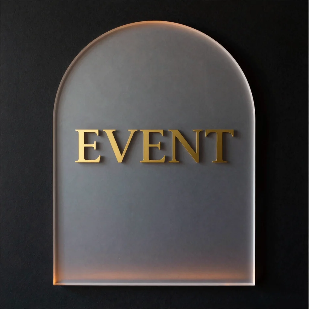Velvet Arch Mirror Acrylic Wedding Welcome Board